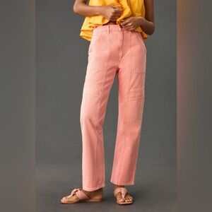 AGOLDE Cooper Cargo Jeans Like New in Coral Grapefruit Colorway Sz 32